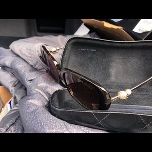 Chanel brown Sunglasses- Authentic NIB with lambskin case